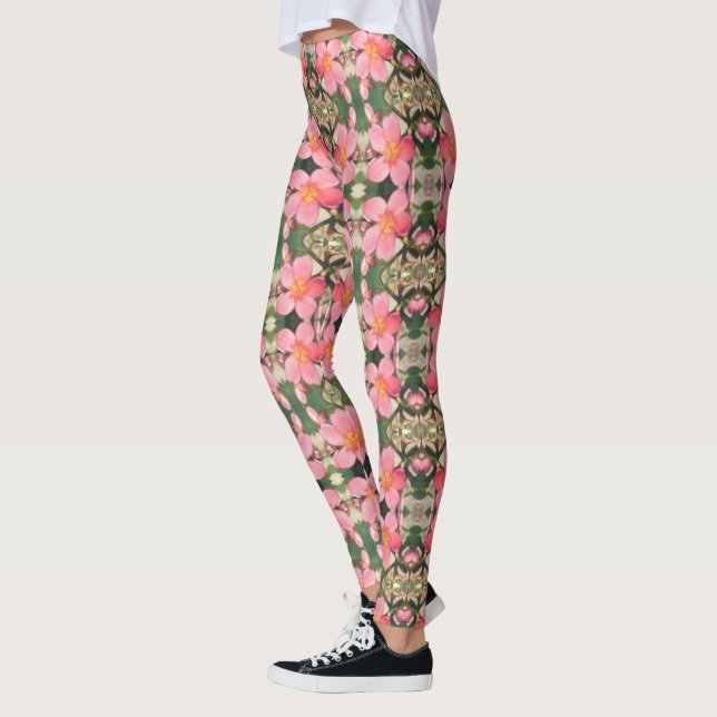 Rosa Blommönster Leggings (Vänster)