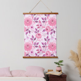 Rosa blommönster med eleganta blomsterknoppar