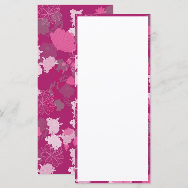 rosa blommor (Fram/baksida)