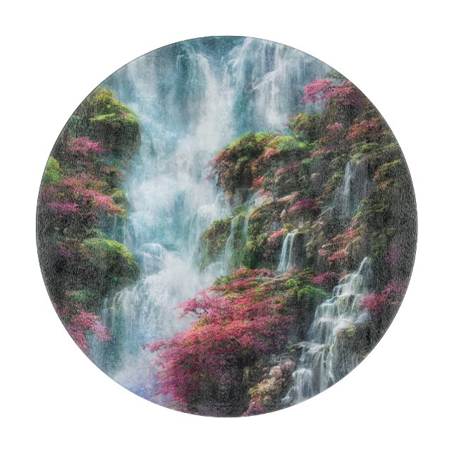 Rosa Blommor 11 i vår Waterfall Mountain Flowers 1 (Framsidan)