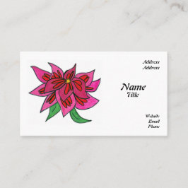 Rosa Blommor-Affärskort Visitkort