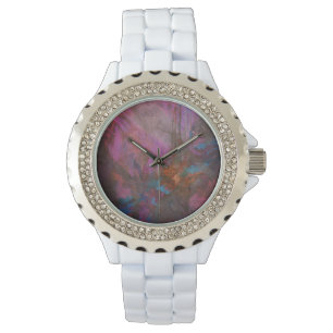 Rosa blommor armbandsur