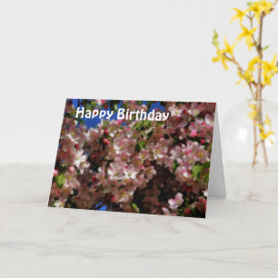 Rosa Blommor Blommar födelsedag Kort
