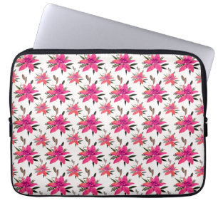 Rosa blommor Blommönsterdesign Laptop Fodral