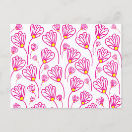 Rosa blommor blommor vykort