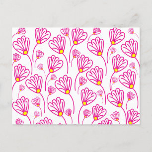 Rosa blommor blommor vykort