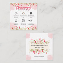Rosa blommor Blomvårdsinstruktionskort