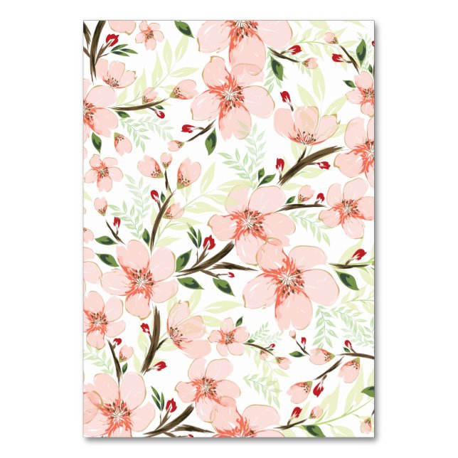 Rosa blommor bordsnummer (Framsidan)