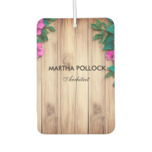 Rosa Blommor, brunt trä