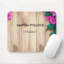 Rosa Blommor, brunt trä