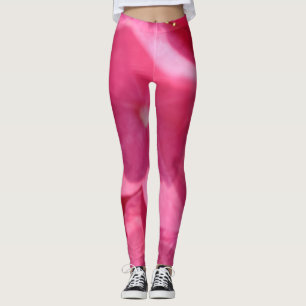 Rosa Blommor Floral Photography Leggings