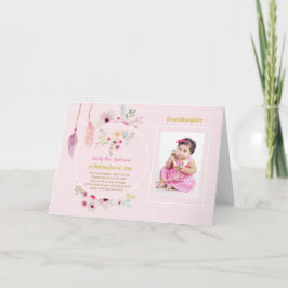 Rosa Blommor för fardotters PHOTO-DIKT Kort
