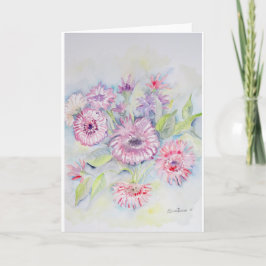 Rosa blommor förbigår kortet kort