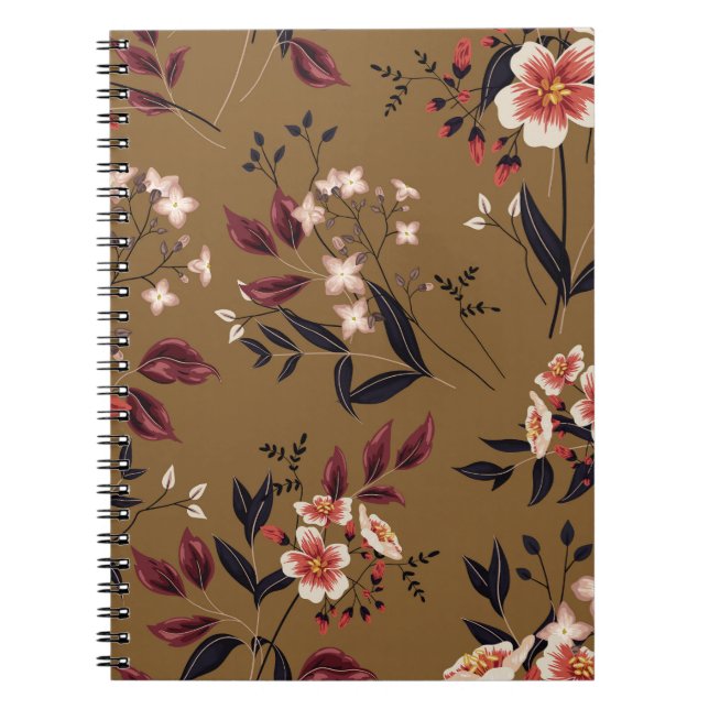 Rosa blommor gren, abstraktens sammansättning. anteckningsbok (Framsidan)