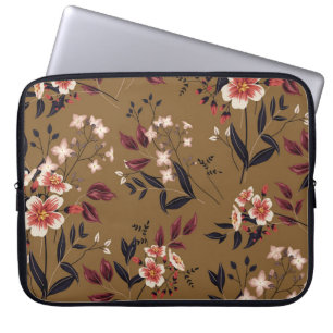 Rosa blommor gren, abstraktens sammansättning. laptop fodral