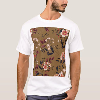 Rosa blommor gren, abstraktens sammansättning. t shirt