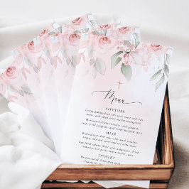 Rosa Blommor, Grönska, Boho, Dopmeny