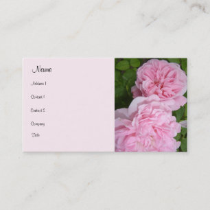 Rosa blommor i full blom visitkort