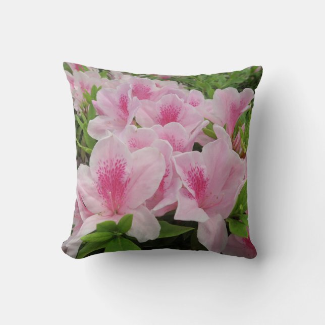 rosa blommor,japanska,asiatiska,kinesiska,mode,gra kudde (Framsida)