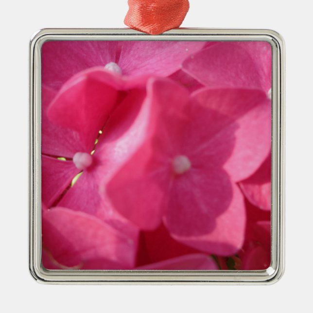 rosa blommor julgransprydnad metall (Framsidan)