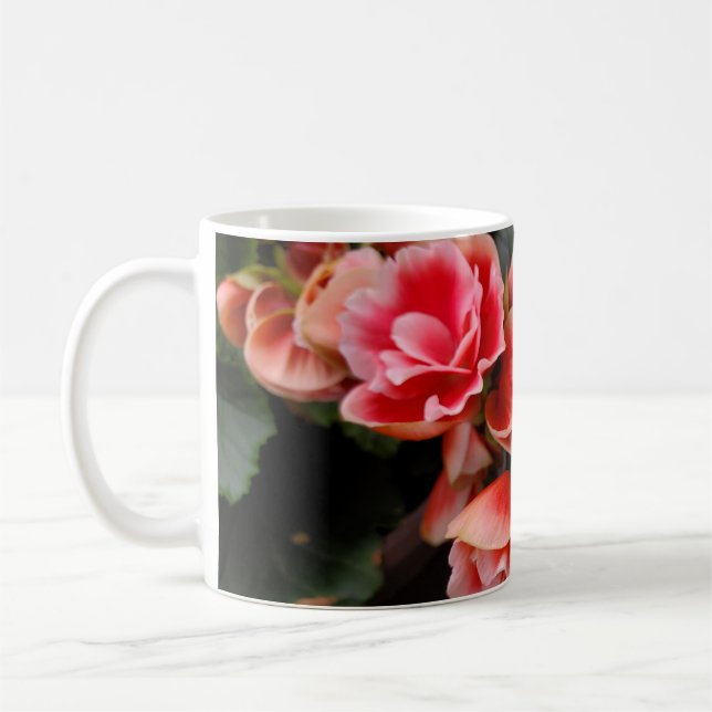 Rosa blommor kaffemugg (Vänster)