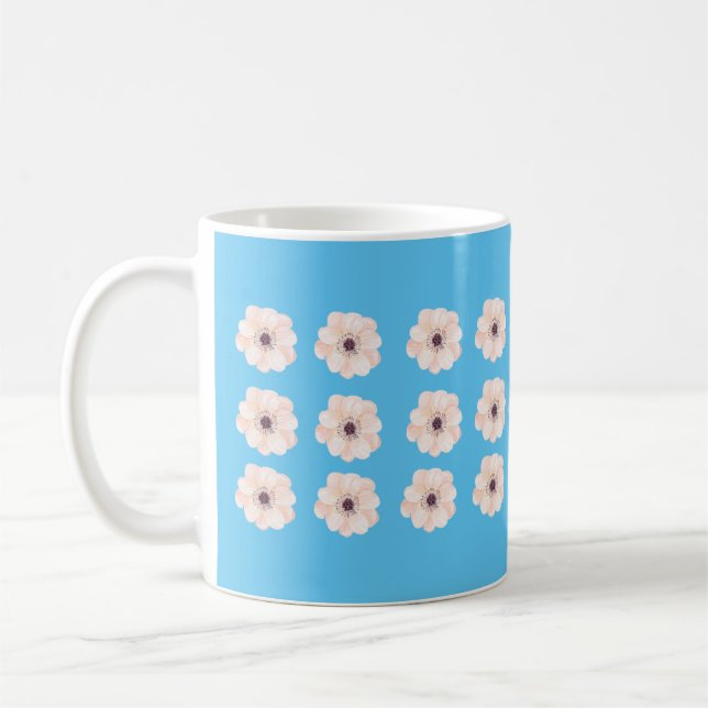 Rosa blommor kaffemugg (Vänster)