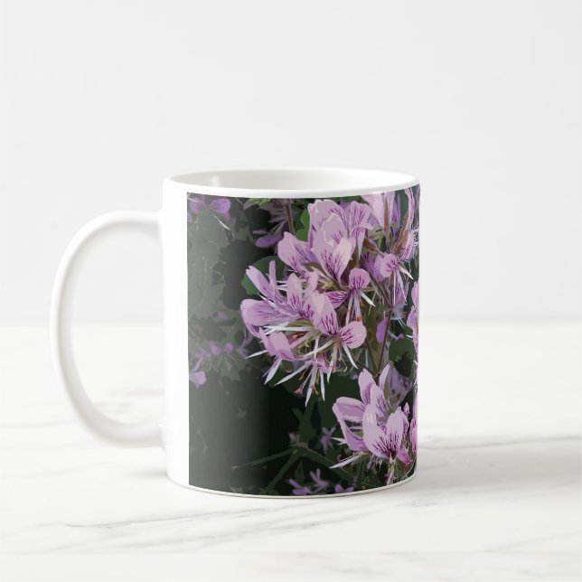 Rosa blommor kaffemugg (Vänster)