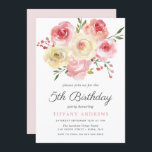 Rosa  blommor Kids Childrens Birthday Inbjudan<br><div class="desc">Rosa  blommor Kids Childrens Birthday Inbjudan

Se matchande samling i Niche och Nest Store</div>