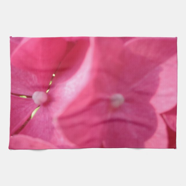 rosa blommor kökshandduk (Horisontell)