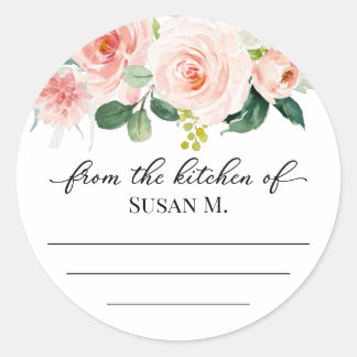  rosa blommor konserverade, sylt, konserverade eti runt klistermärke