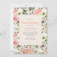 Rosa Blommor Kräm Sagegrön Husvärmning