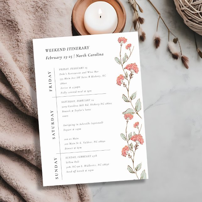 Rosa blommor Krans Helg Födelsedagsplanering Inbjudningar (Skapare uppladdad)