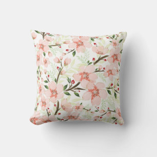 Rosa blommor kudde