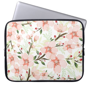 Rosa blommor laptop fodral