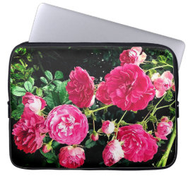 Rosa blommor laptop fodral