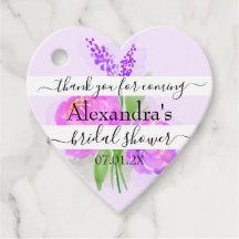 Rosa blommor Lavendel Bröllopsdusch Tack