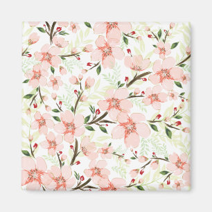 Rosa blommor magnet