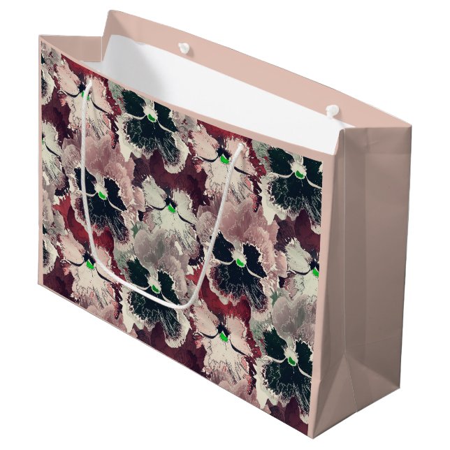 Rosa, blommor med gräddvit färg (Framsidan Vinklad)