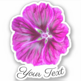 Rosa blommor med gult frimärke i vår klistermärken