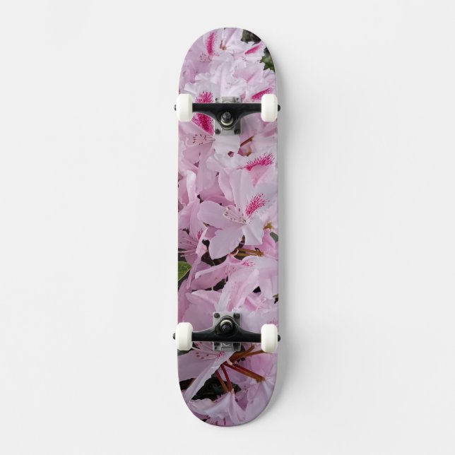 Rosa blommor mini skateboard bräda 18,5 cm (Framsida)