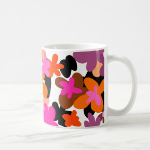 Rosa Blommor mönster Kaffemugg