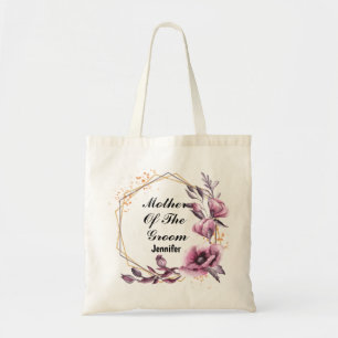 Rosa blommor Mor i Groom Tote Bag Tygkasse
