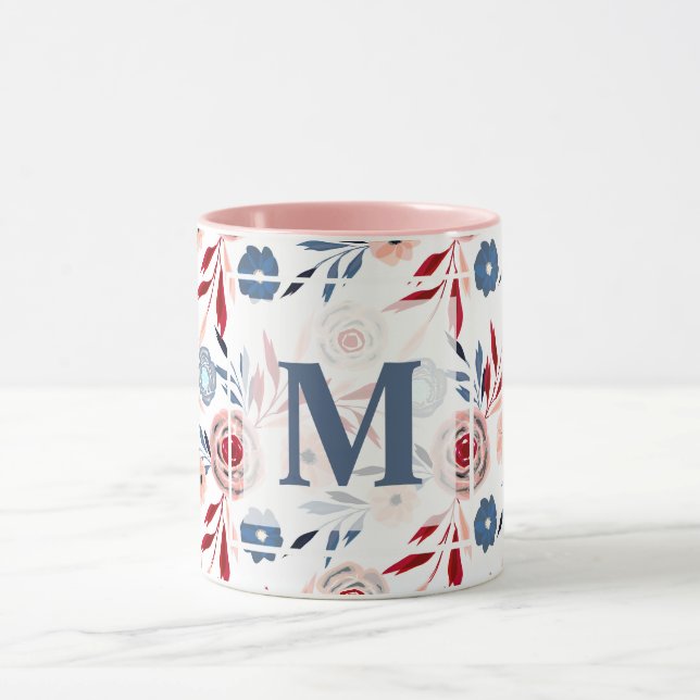 Rosa blommor mugg (Center)