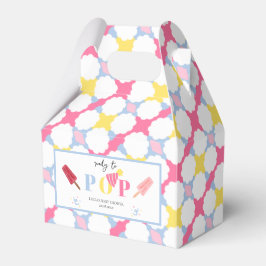 Rosa Blommor och babyskor Party Presentaskar