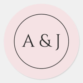 Rosa blommor och lyktor runt klistermärke