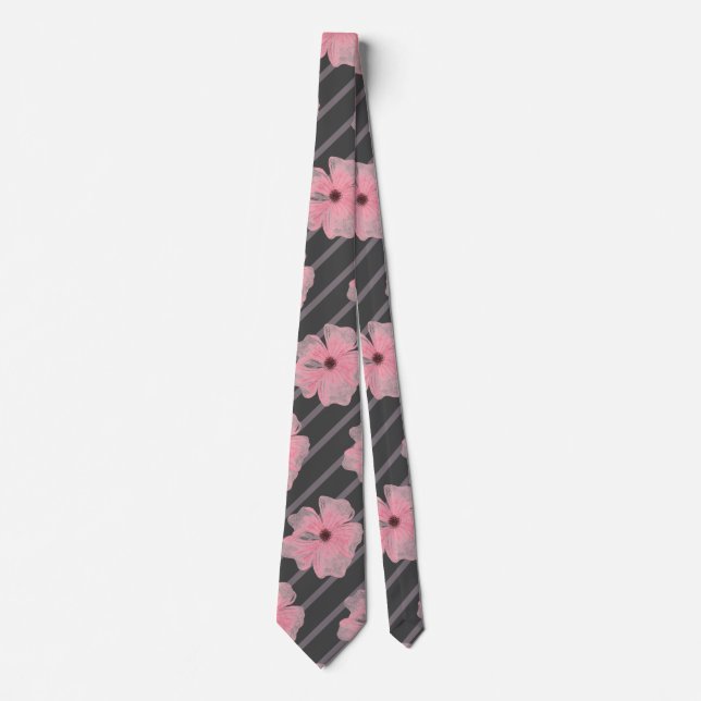 Rosa blommor och randig slips (Framsida)