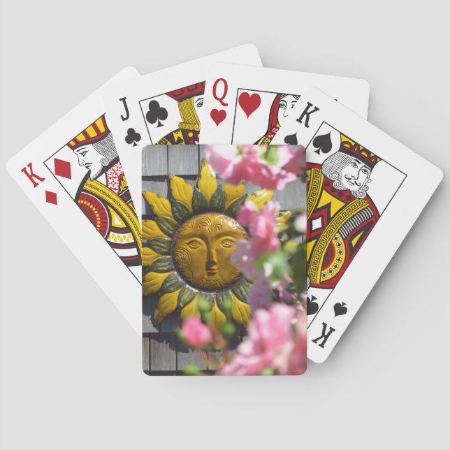 Rosa blommor och sol - Martha's Vineyard Casinokort (Baksidan)