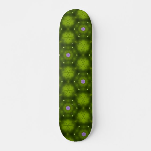 Rosa blommor old school skateboard bräda 21,6 cm (Framsida)