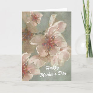 Rosa blommor på mors dag kort