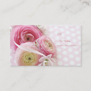 Rosa blommor på polka dots